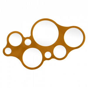 Зеркало декоративное в золотой раме Round Eyes Gold